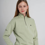 Mochara Childs Half Zip Sweatshirt #colour_sage-green
