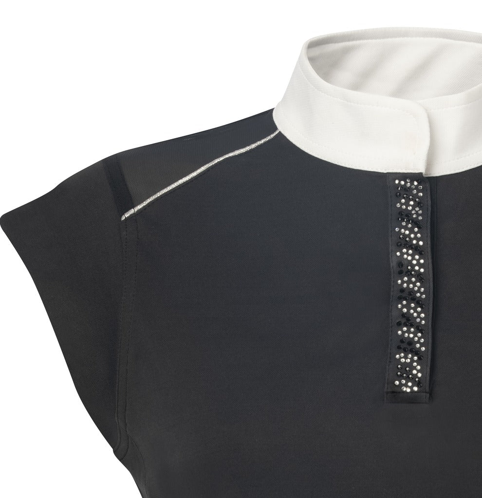 Equitheme Brussels Polo Shirt With Crystals #colour_black