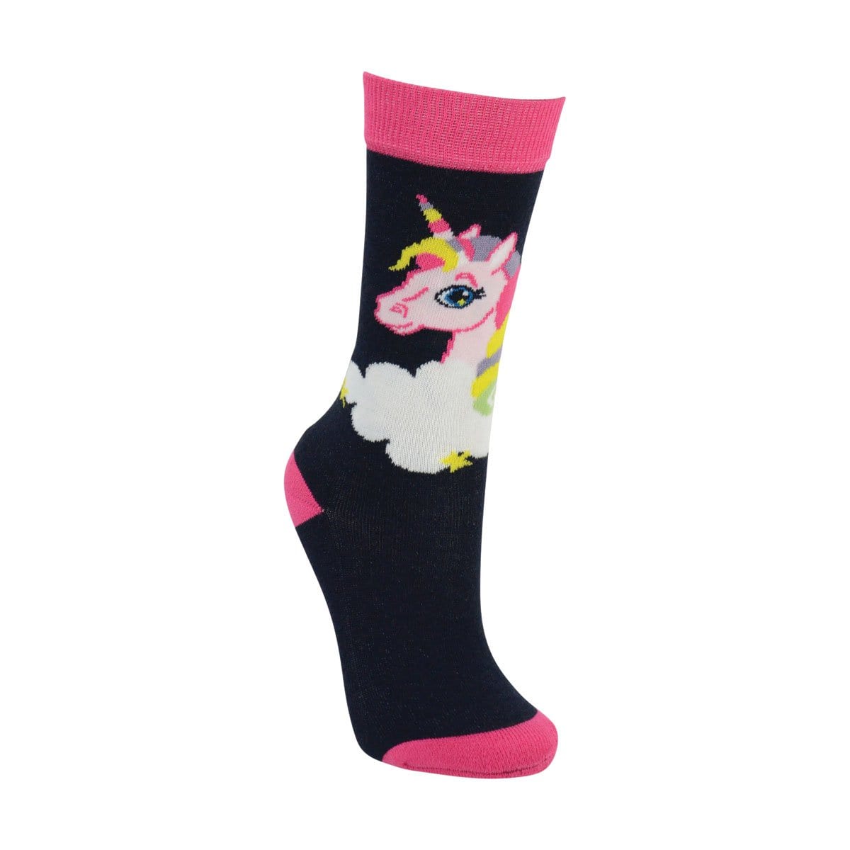 Pequeño jinete pequeños calcetines de unicornio